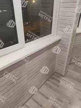 Отделка балкона с установкой теплого пола